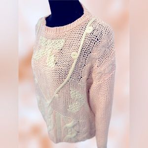Vintage pink pastel 90s sweater, BARBIECORE!